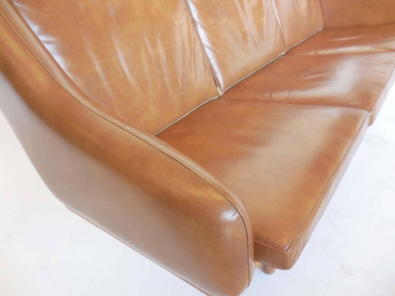 Danish Leather Sofa by Poul Volther 2