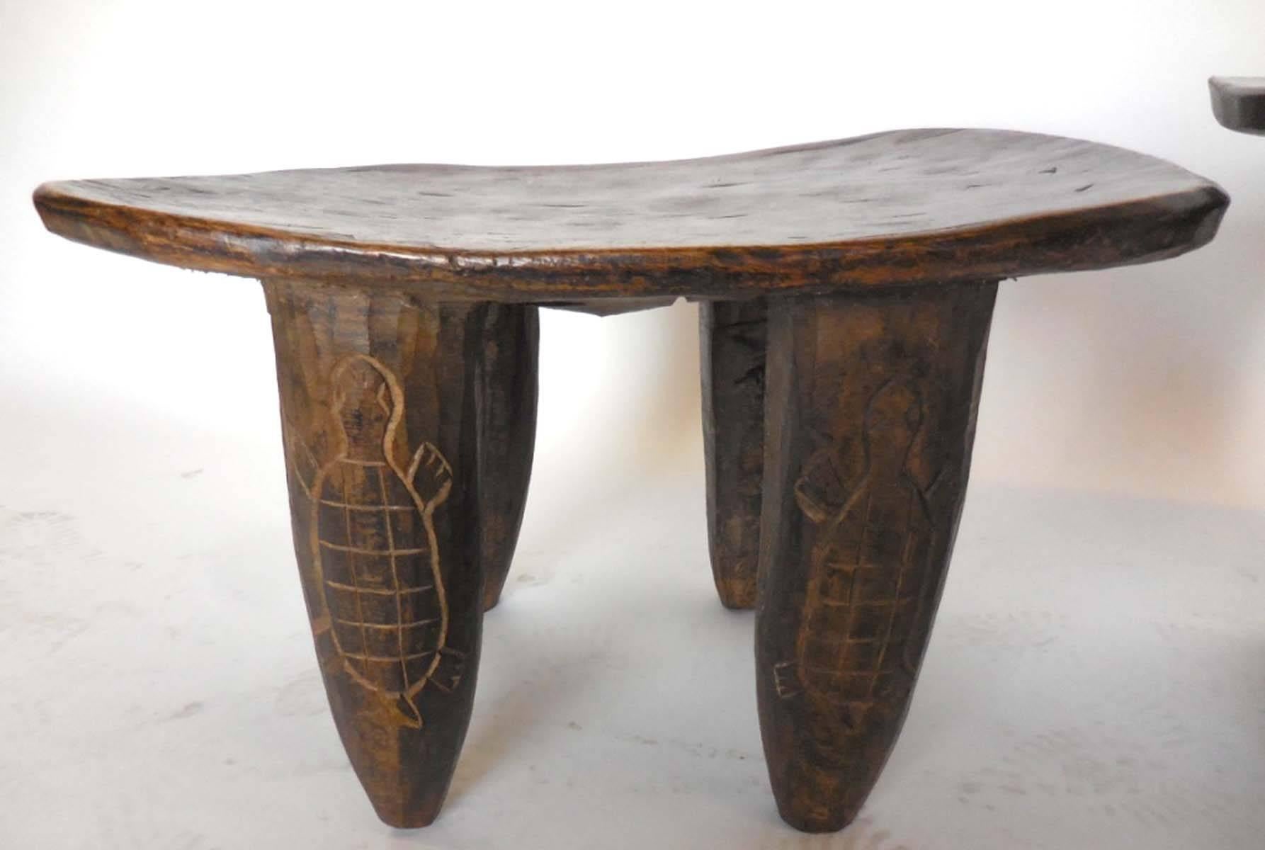 Tribal Hand-Carved Stool from Mali - LEFT ONE AVAILABLE In Good Condition In Los Angeles, CA