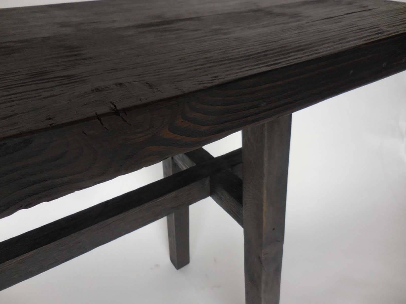 Custom Douglas Fir Wood Console by Dos Gallos Studio In Good Condition For Sale In Los Angeles, CA