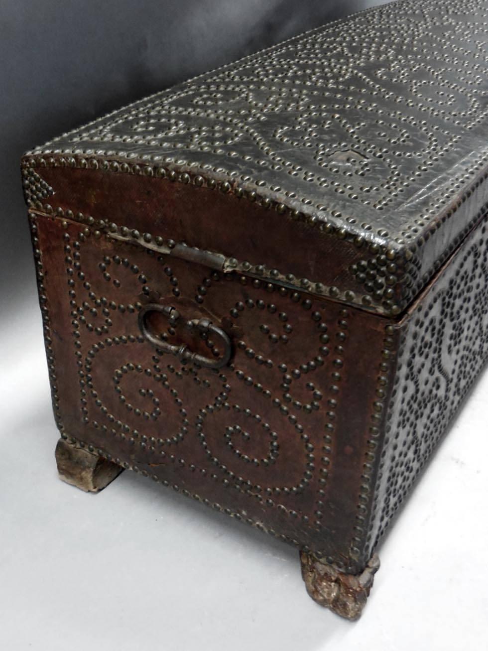 Spanish Colonial Leather Trunk 3
