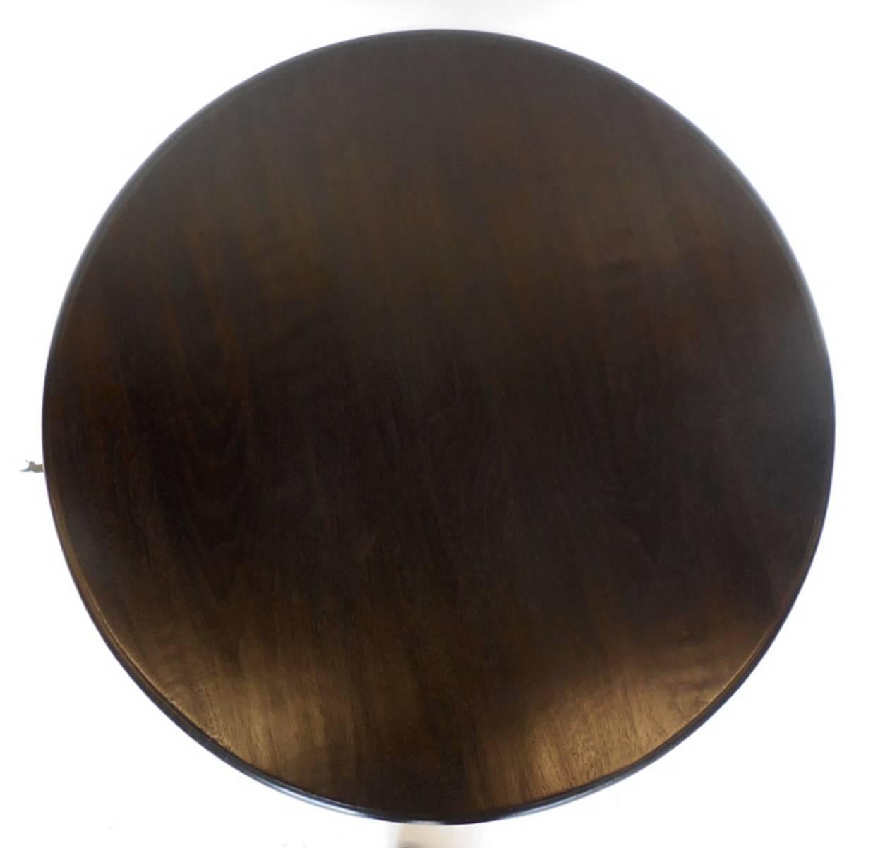 walnut pedestal side table