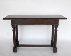Custom Hand-Carved Walnut Console by Dos Gallos Studio