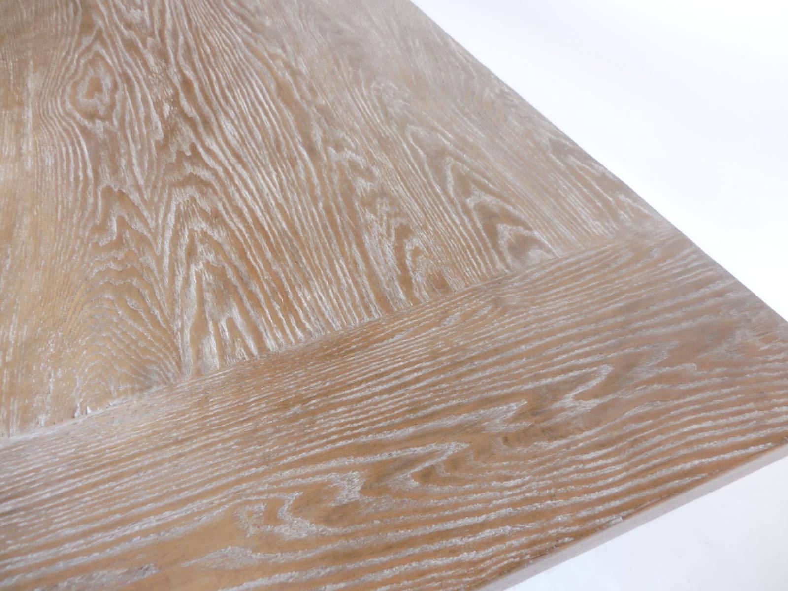 American Custom Oak Classic Trestle Table by Dos Gallos Studio For Sale