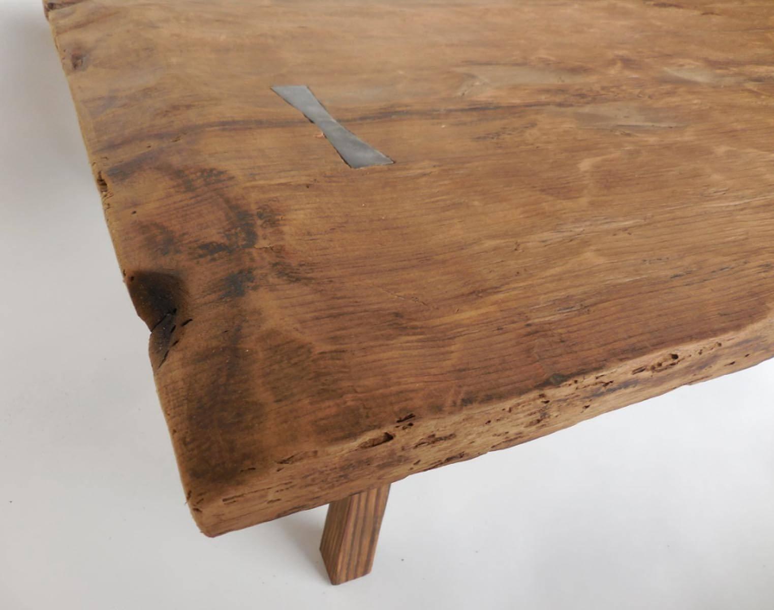 Rustic Coffee Table with Straight Legs 3