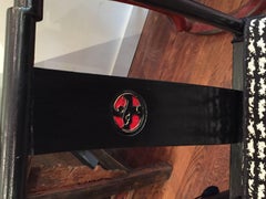 19th Century Qing Dynasty Black and Red Lacquered Side Chair