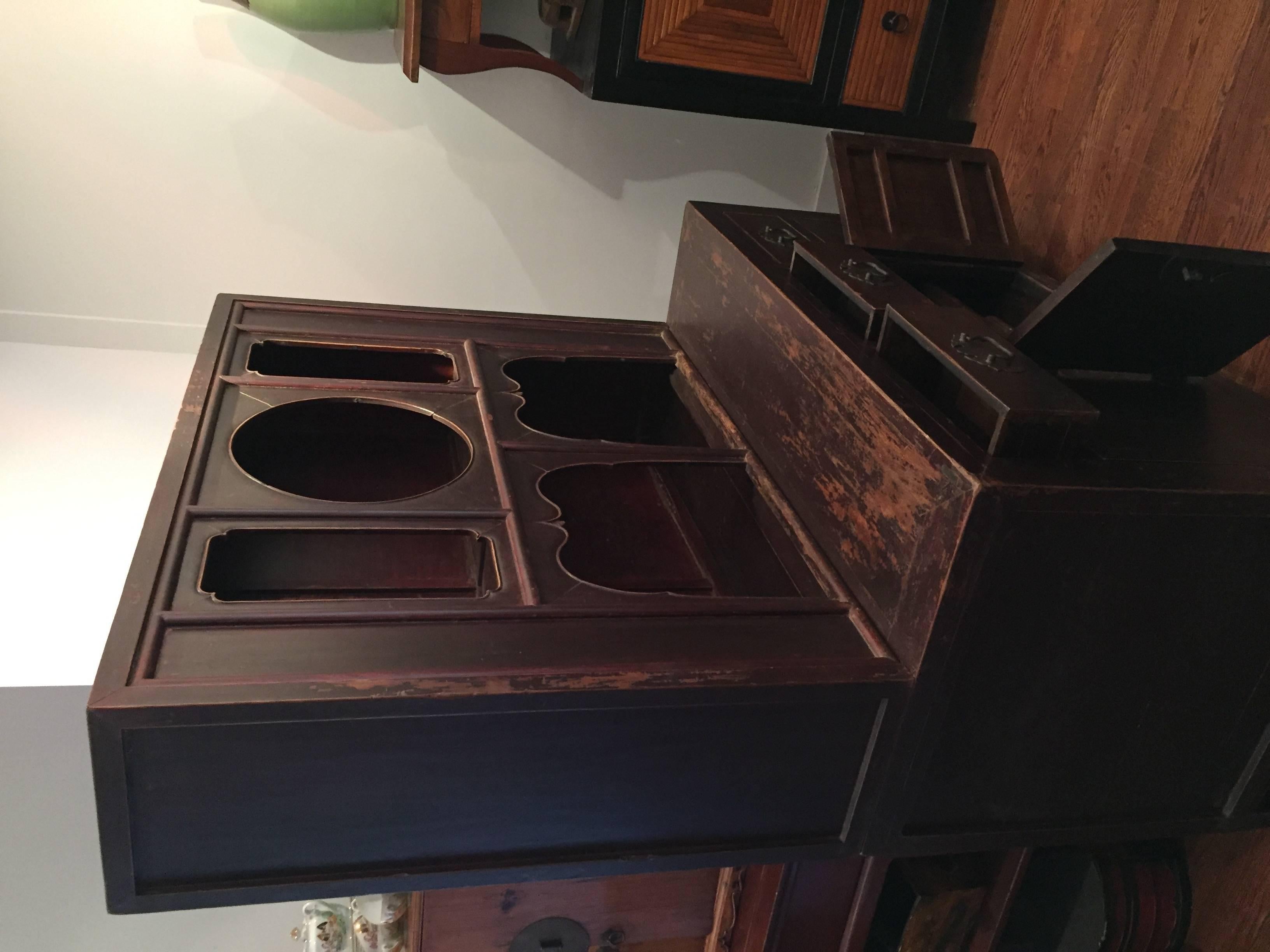 19th Century Qing Dynasty Unusual Shanxi Tow-Part Hutch For Sale 2