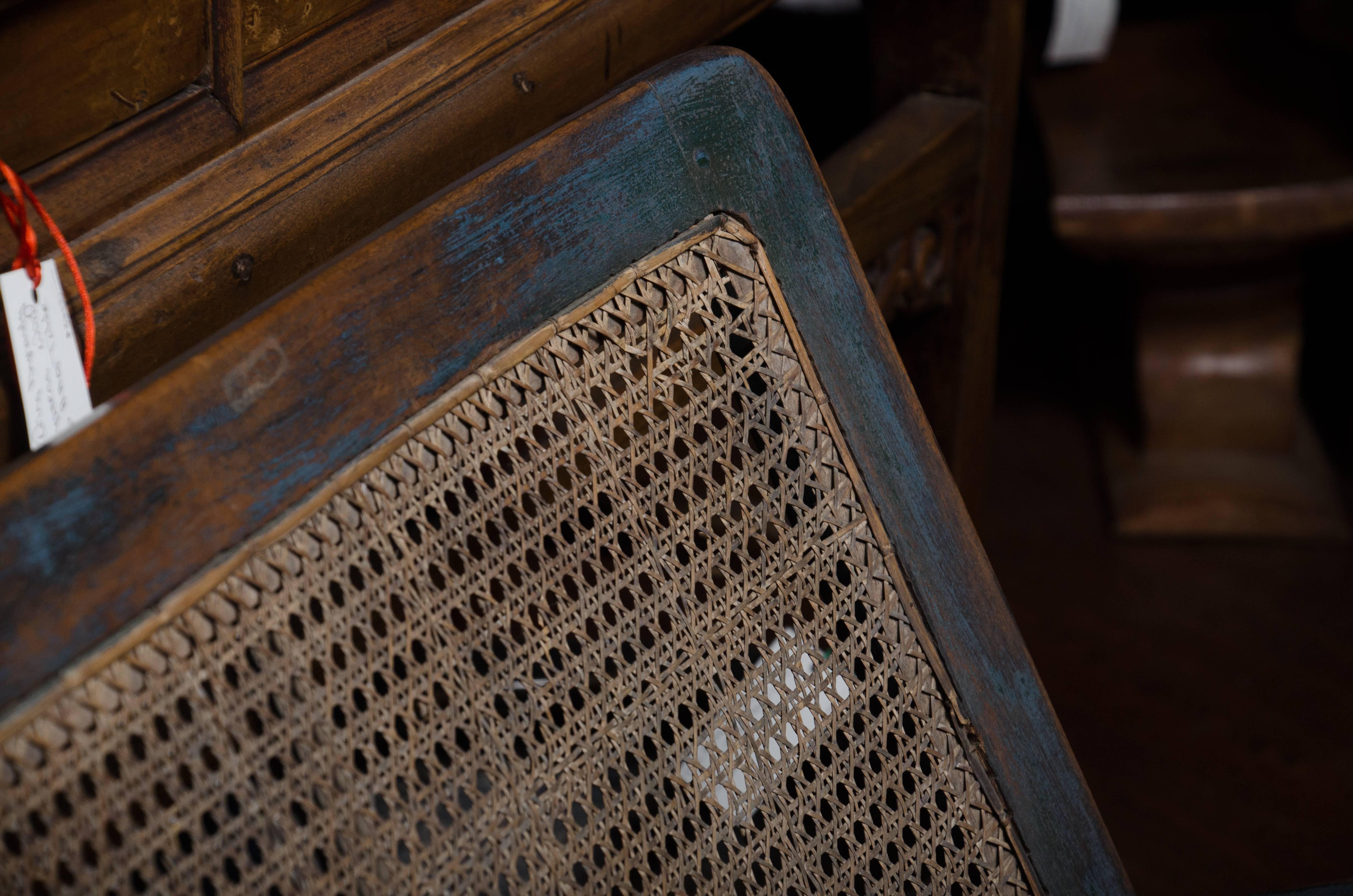 Hardwood Late 19th Century Indonesian Dutch Colonial Lacquered Settee For Sale