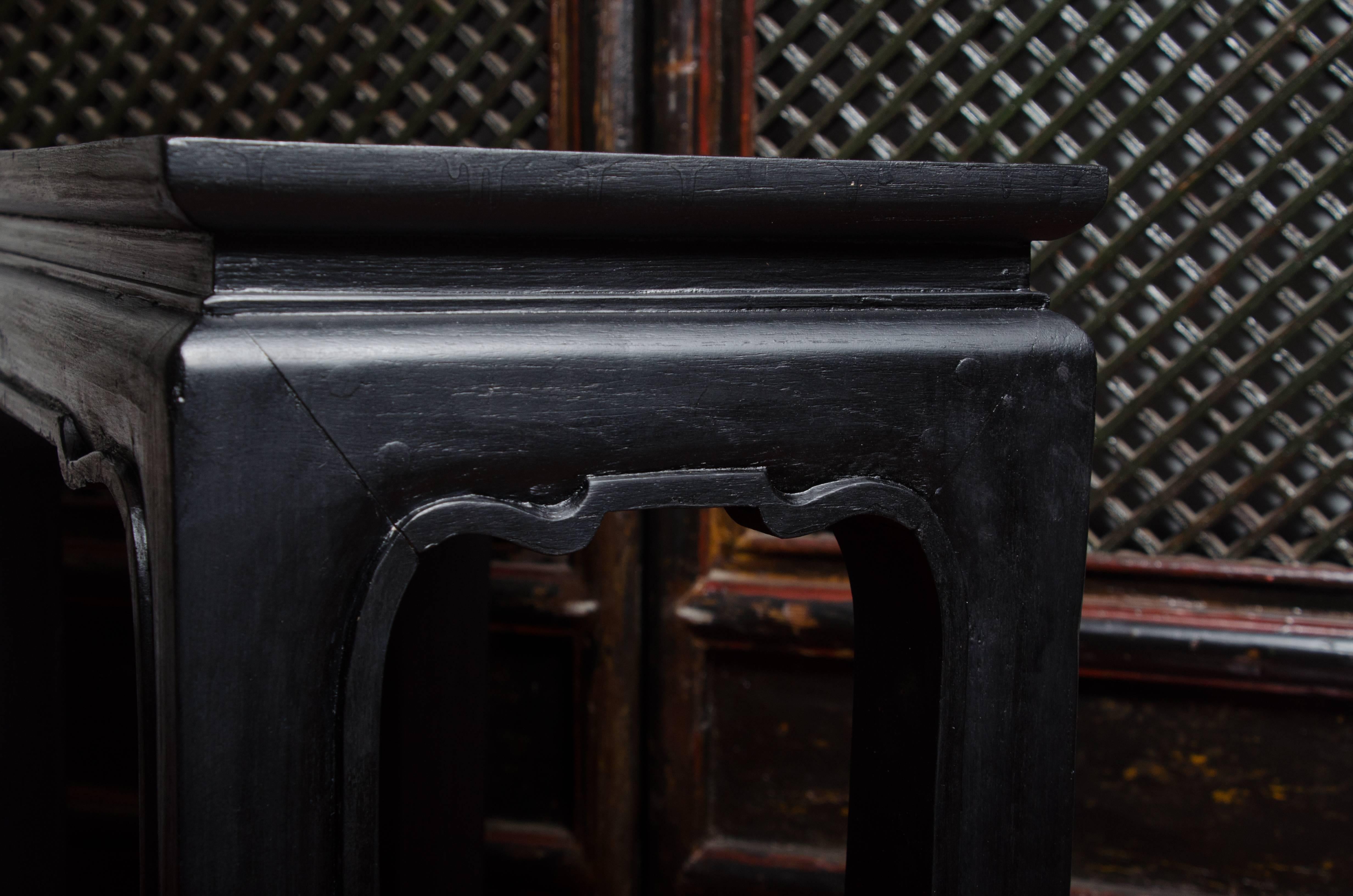 Early 20th Century Black Bench For Sale