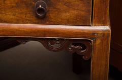 Qing Dynasty Chinese Three-Drawer Writing Table in Original Finiah