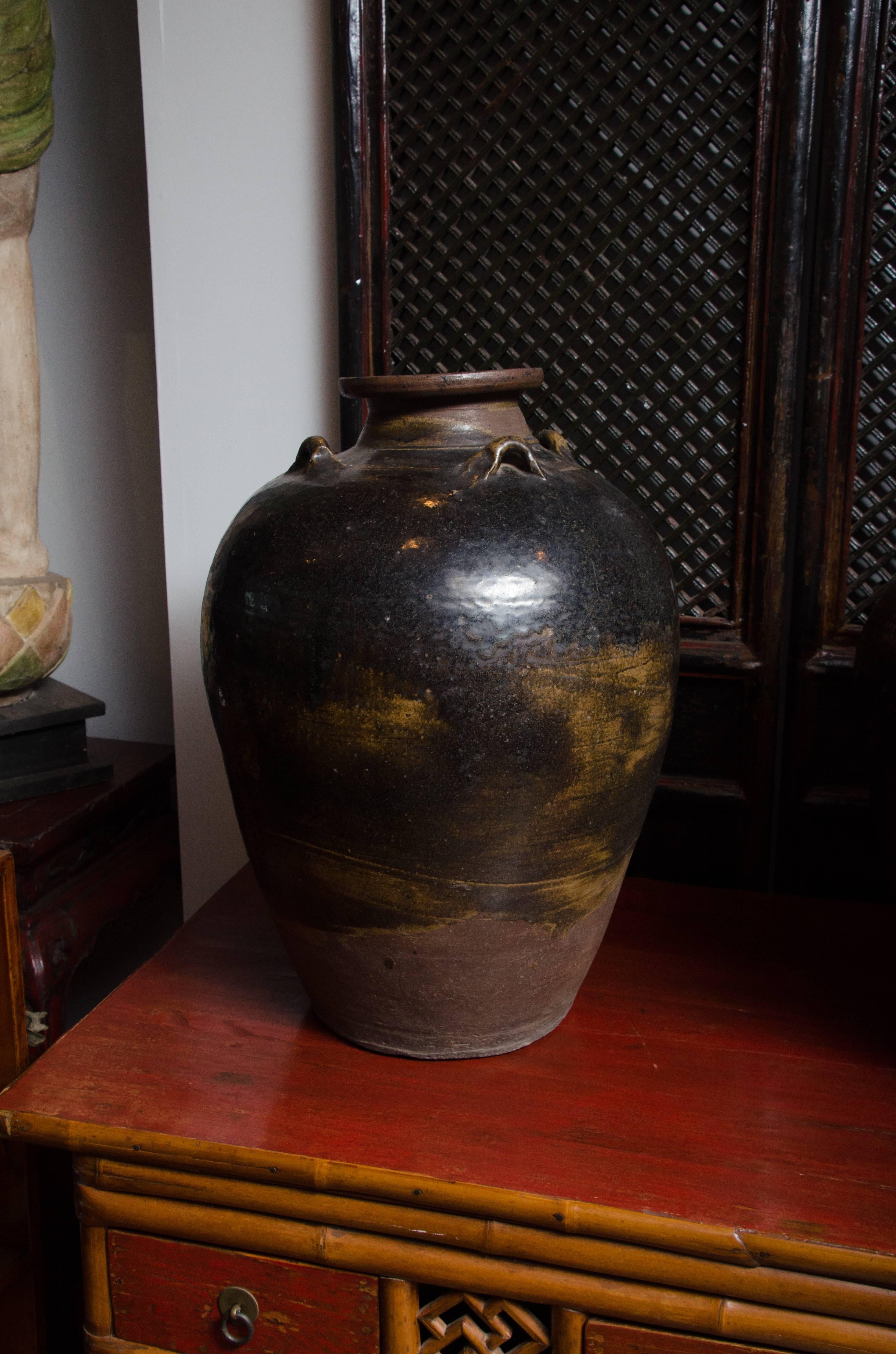 Late 17th-early 18th century Thai village water vessels (two available, priced and sold separately).