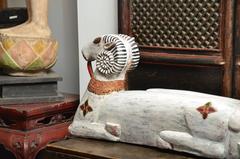 Turn of the Century Thai Double Headed Ram Temple Carving