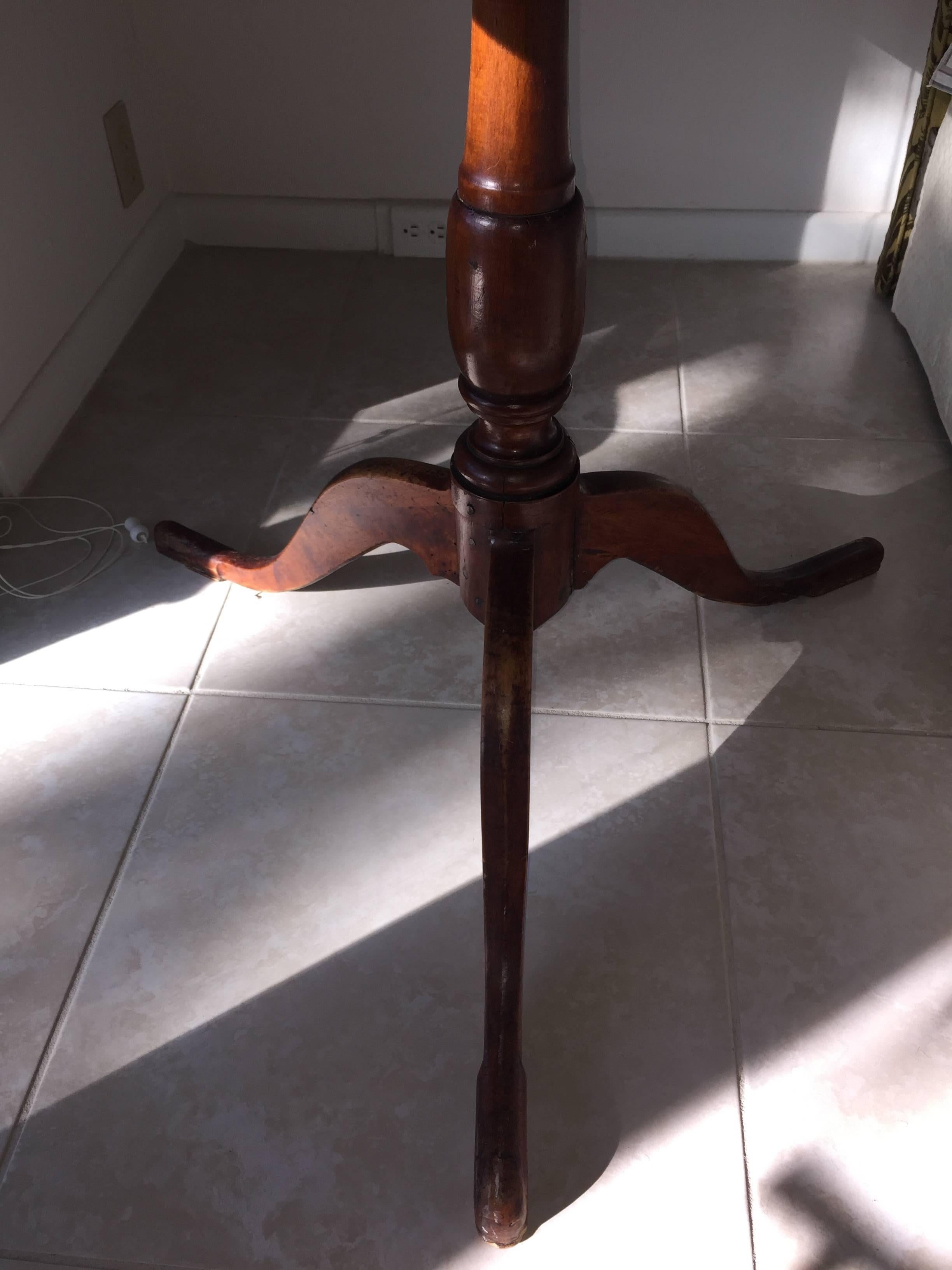 Swedish Early 19th Century Biedermeier Tiger Maple Tilt-Top Table