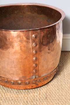 Large Hand Riveted Copper Pot