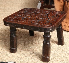 18th Century Welsh Folk Art Stool