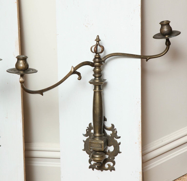18th Century and Earlier Rare Pair of Late 17th-Early 18th Century Ship Sconces For Sale