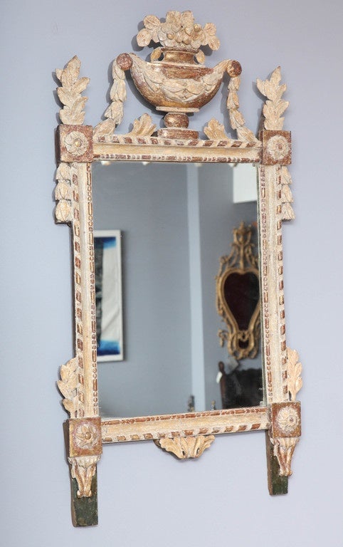 Neoclassical Silver Gilt Swedish Mirror