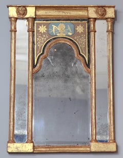 Early 19th Century Neoclassical Mirror with Queen Anne Plate