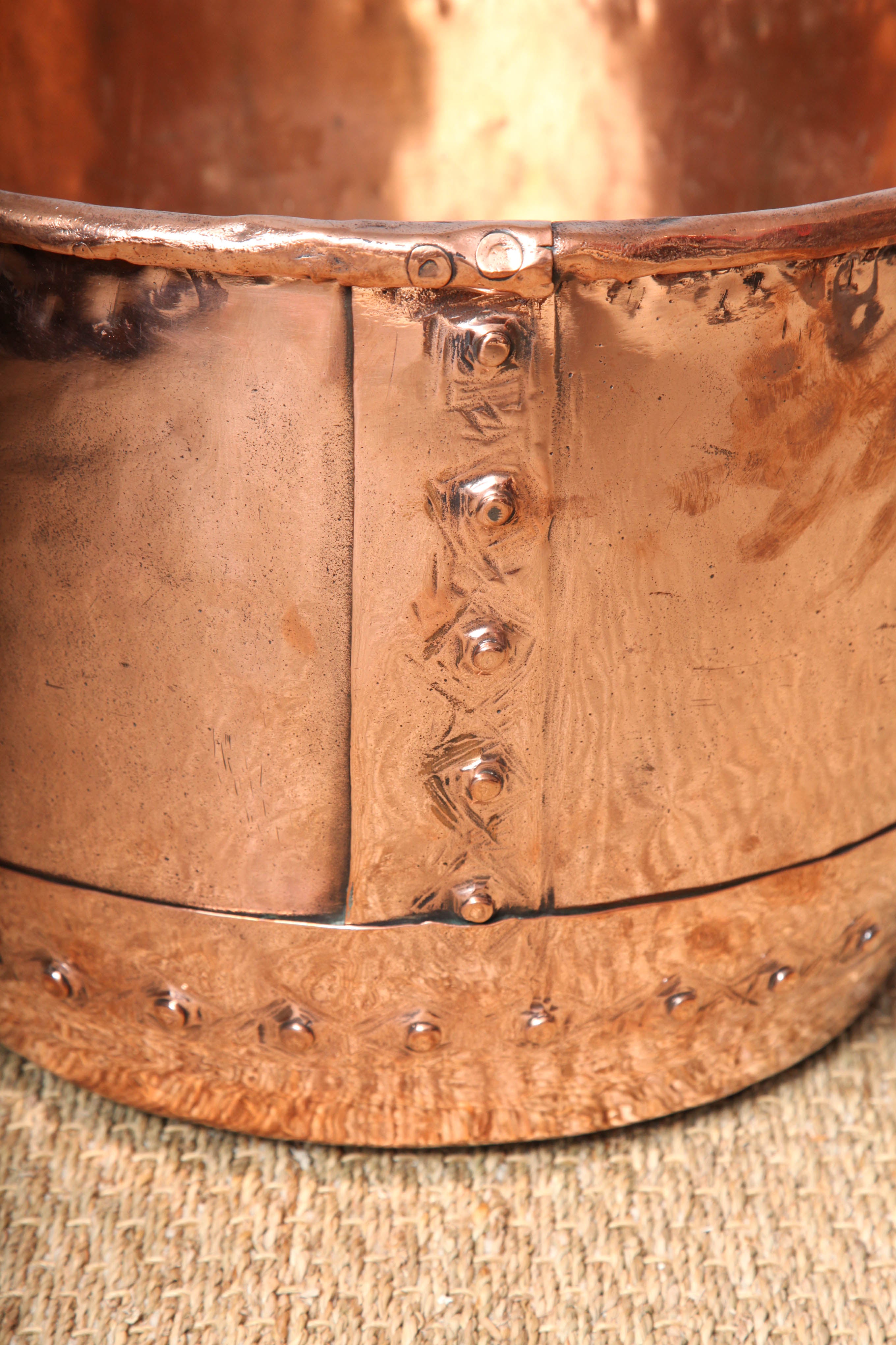 Mid-19th Century English Copper Log Bin _ whereabouts unknown