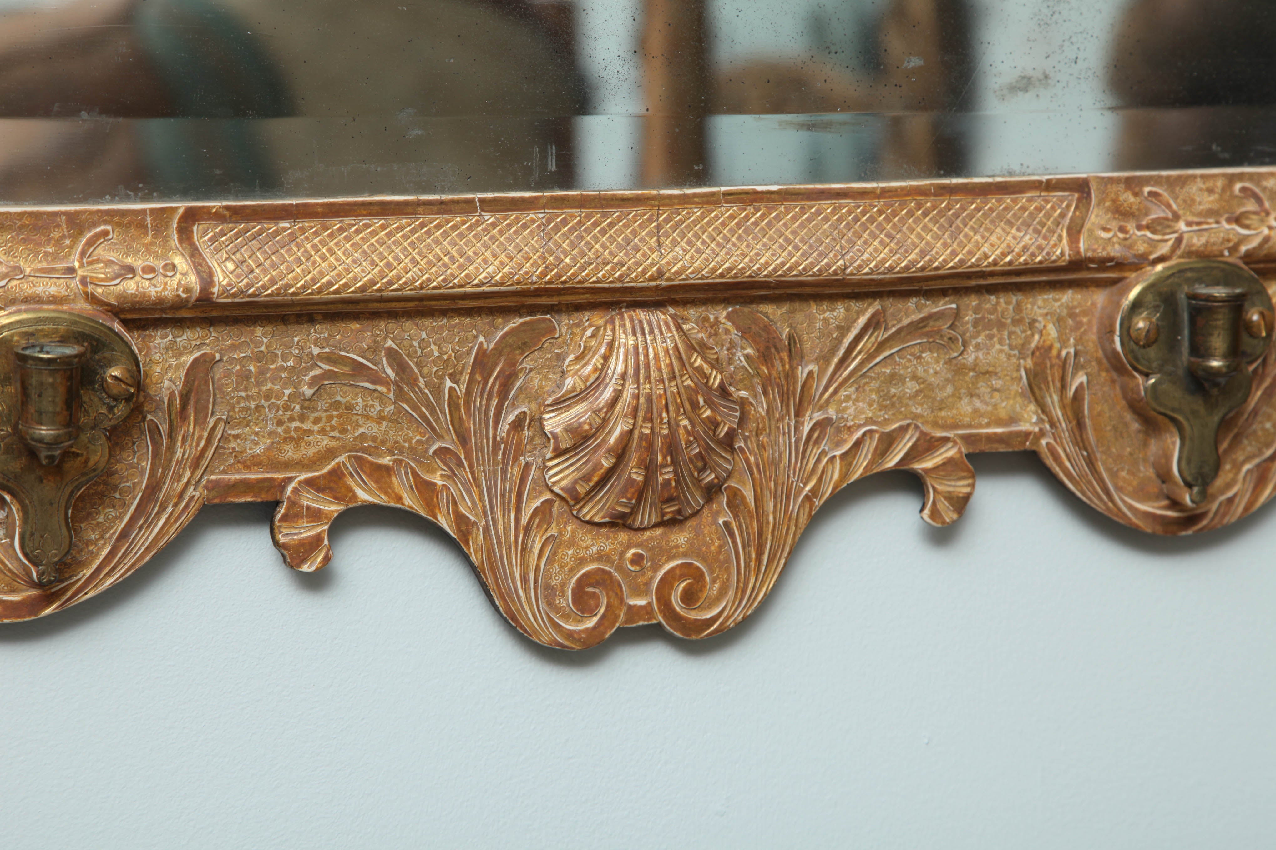 Great Britain (UK) Very Fine George I Gilt Gesso Carved Mirror