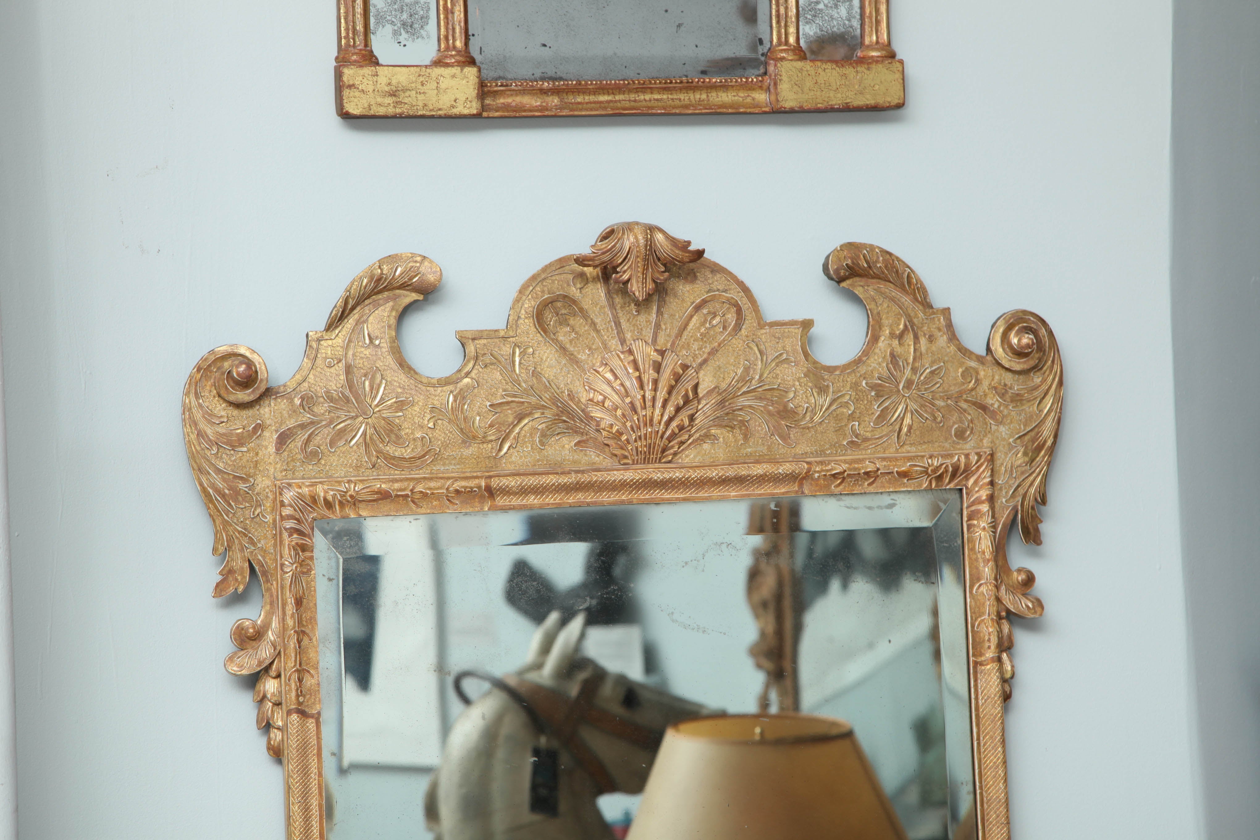 Very Fine George I Gilt Gesso Carved Mirror 1