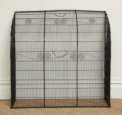 Rare American 19th c. Wirework Firescreen - 32" wide