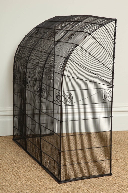 Rare American 19th c. Wirework Firescreen - 32