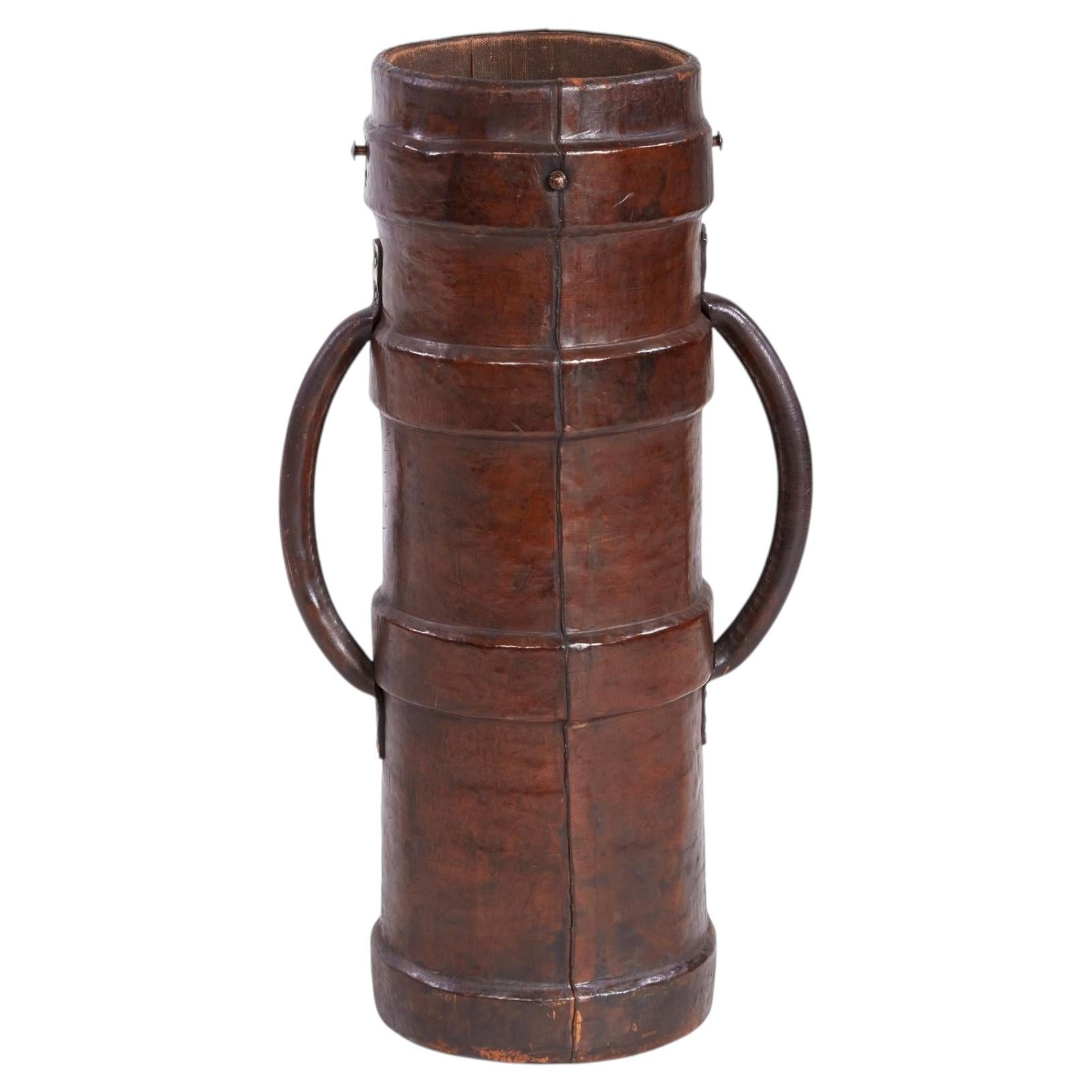 Leather Artillery Carrier Umbrella Stand For Sale