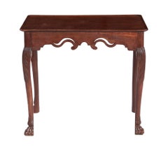 George II Irish Lion Paw Foot Table