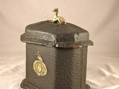 English Leather and Tin Tobacco Caddy