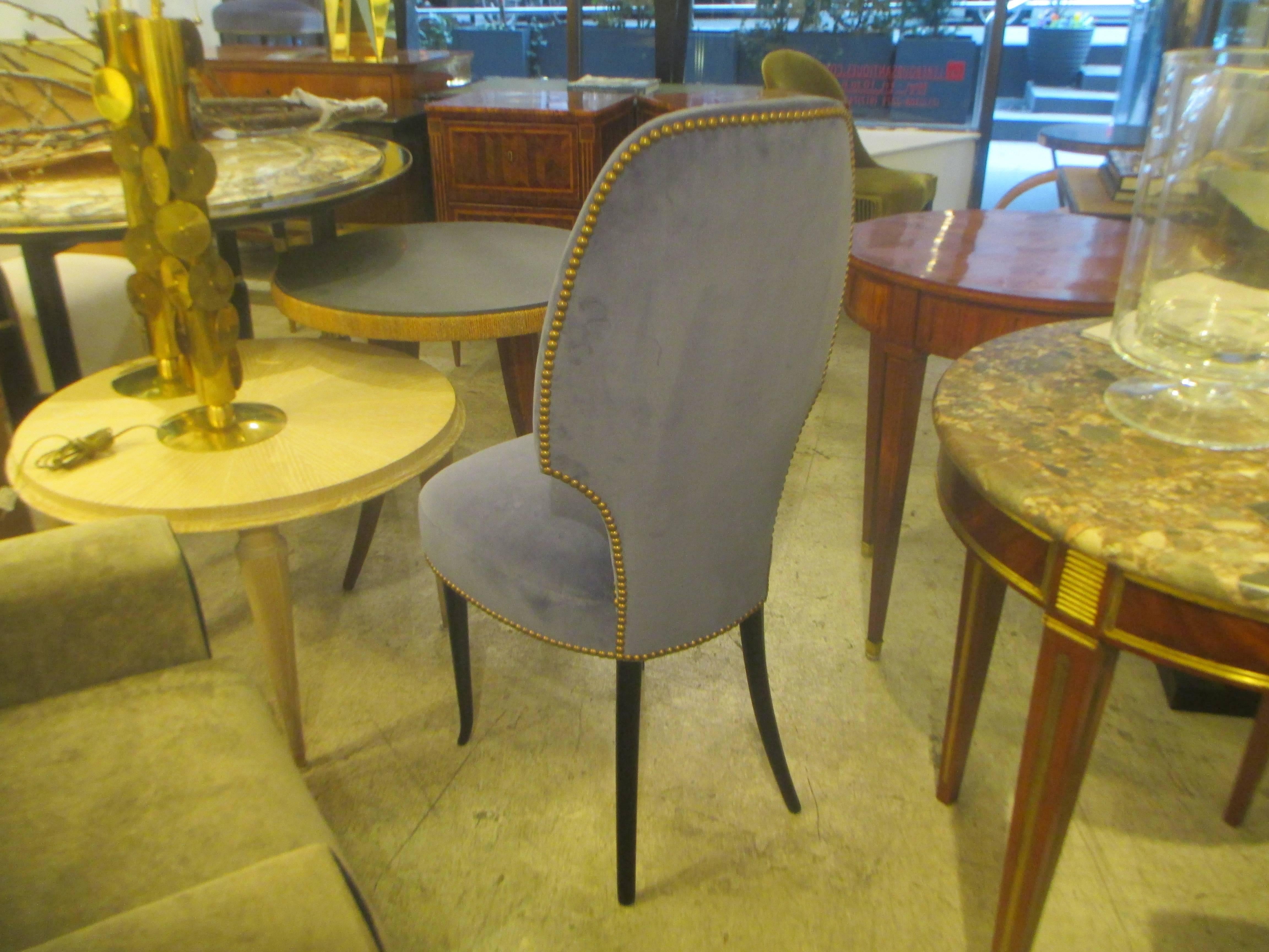 American Set of Six Italian Midcentury Sculptural Dining Room Chairs