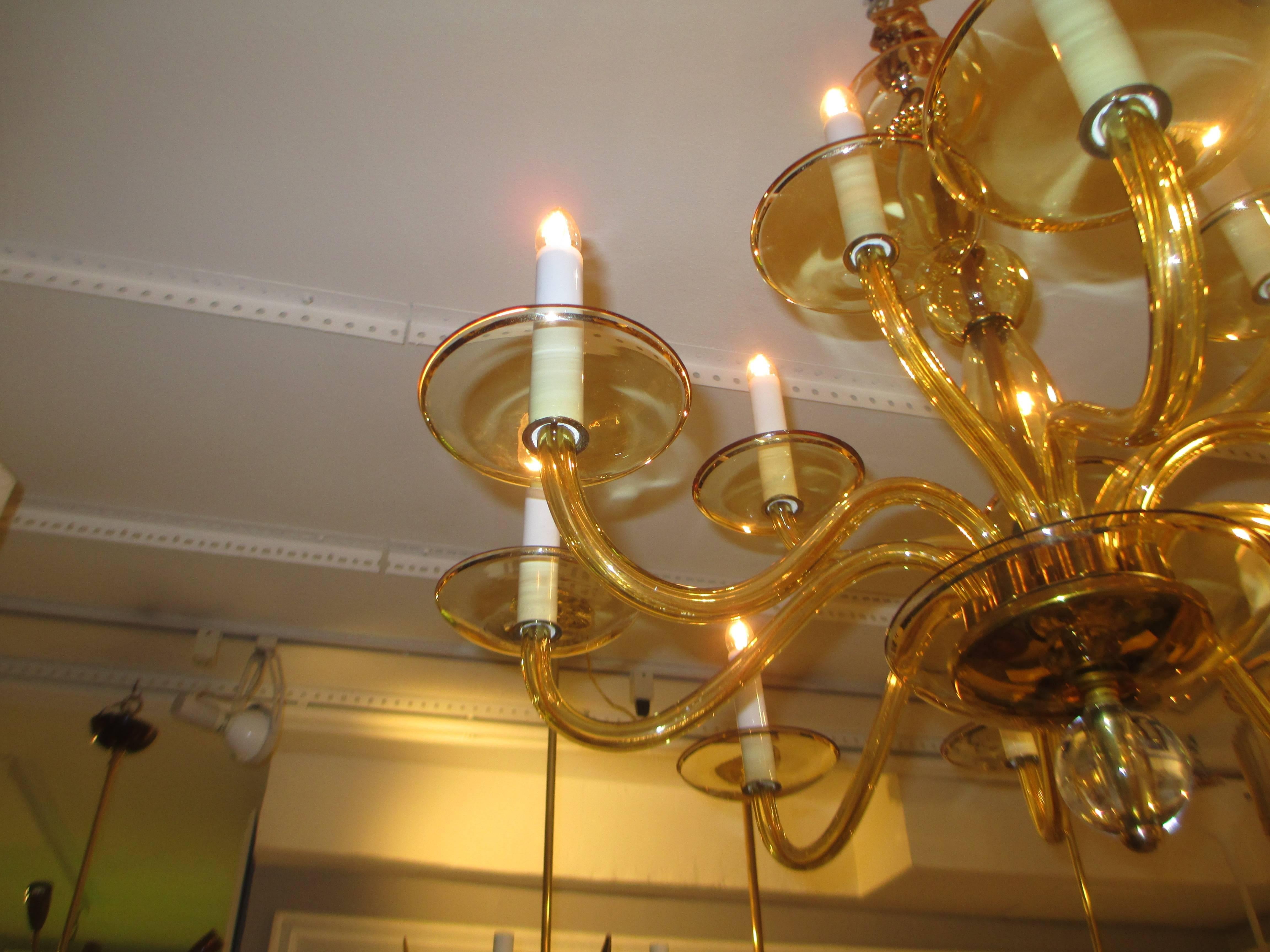 Twelve-arm Venetian chandelier.