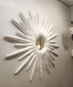 Espejo Sunburst de escayola francesa a medida