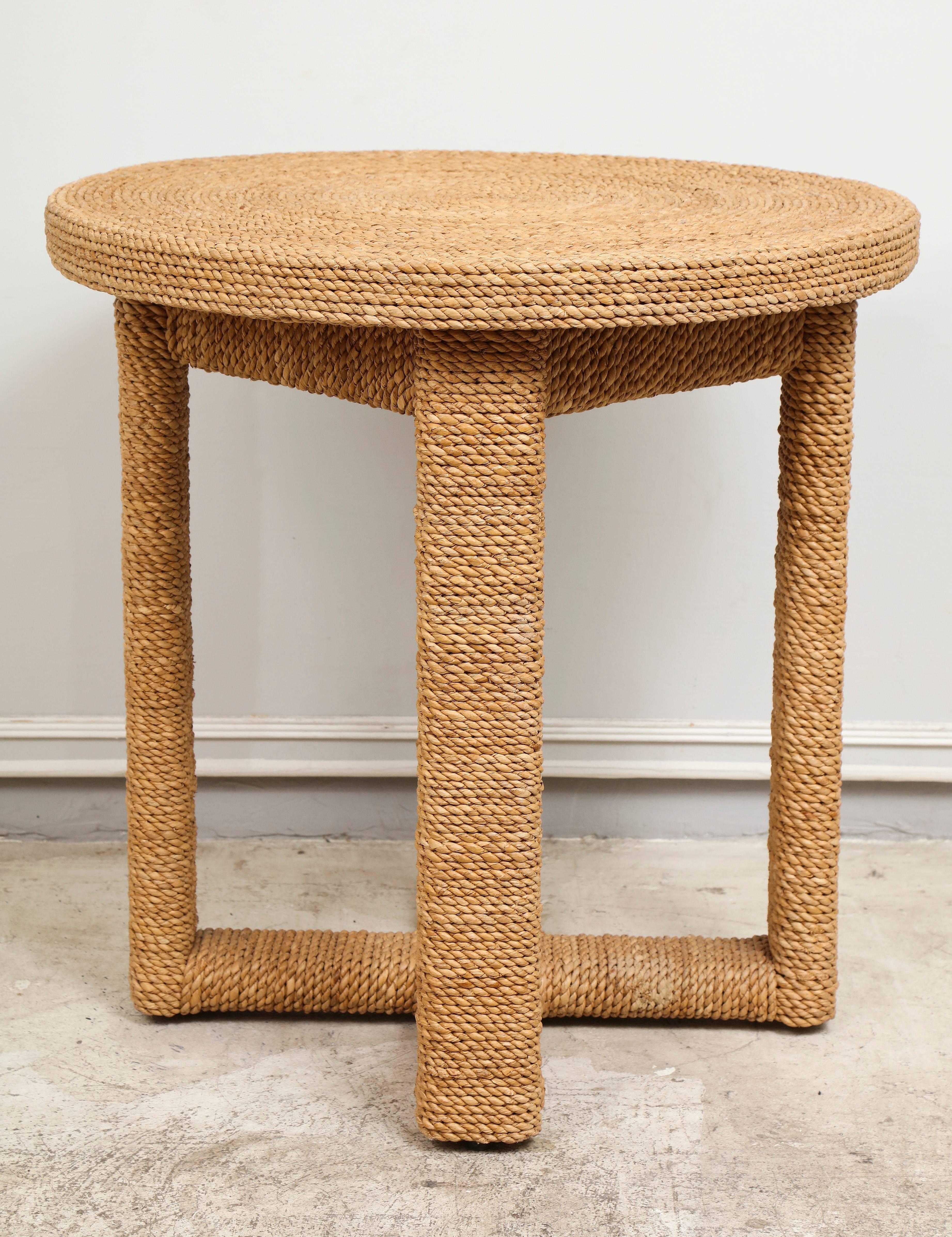 French Jute Table in Audoux Minet Manner