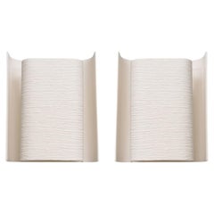 French Bespoke Modern Pair of Plaster Sconces