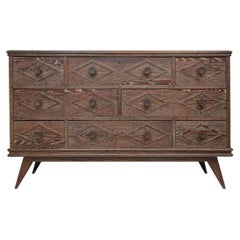 Bespoke Cerused Oak Chest in the Mid-Century Manner, 21st Century
