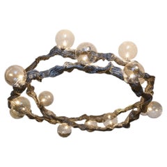 Hand-Woven Metal Constellation Chandelier, 21st Century