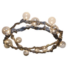 Hand-Woven Metal Constellation Chandelier, 21st Century