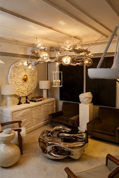 Hand-Woven Metal Constellation Chandelier, 21st Century