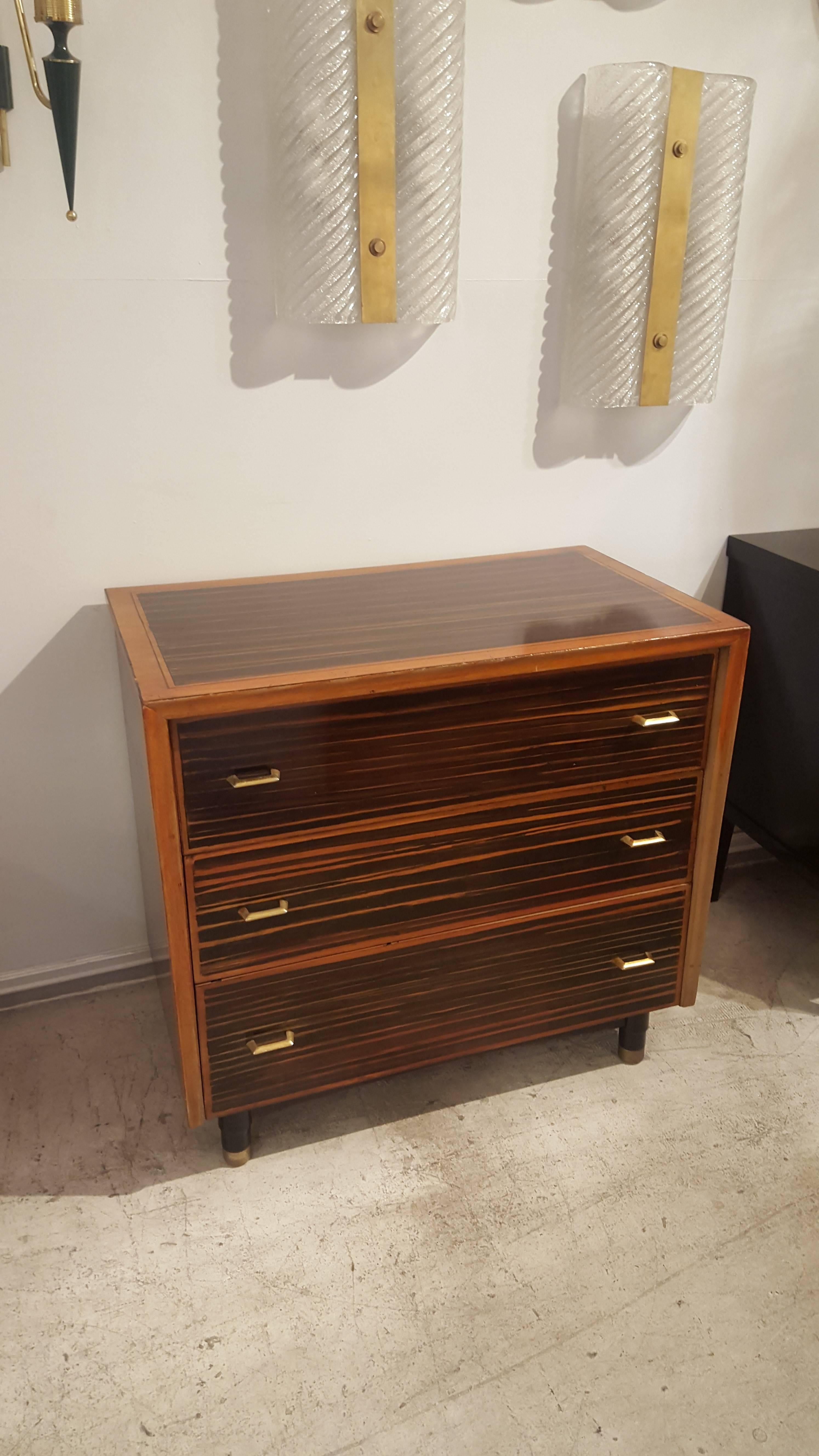 American Pair of Faux-Bois Chests of Drawers