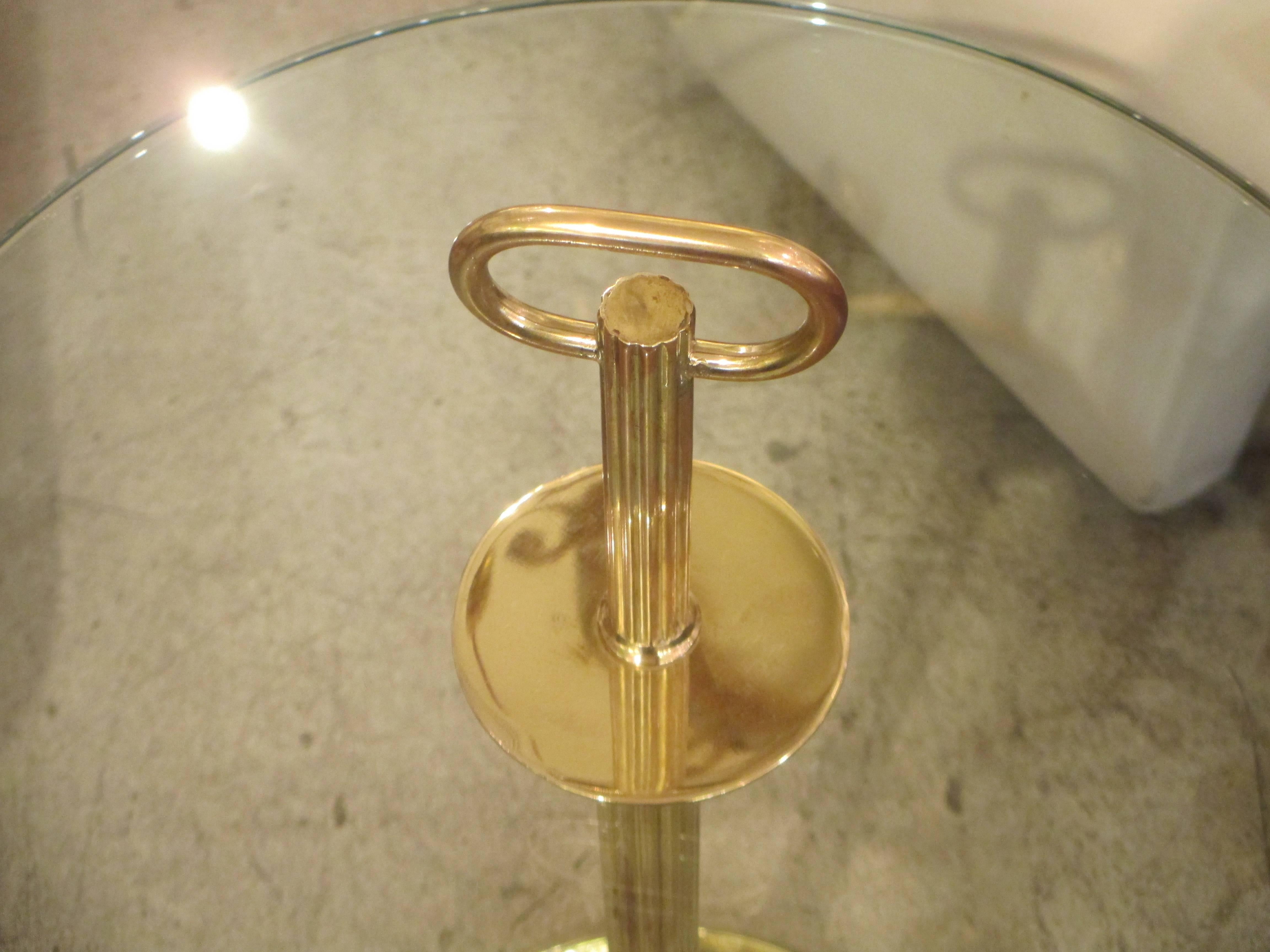 20th Century Pair of Modern Bronze and Glass Tables