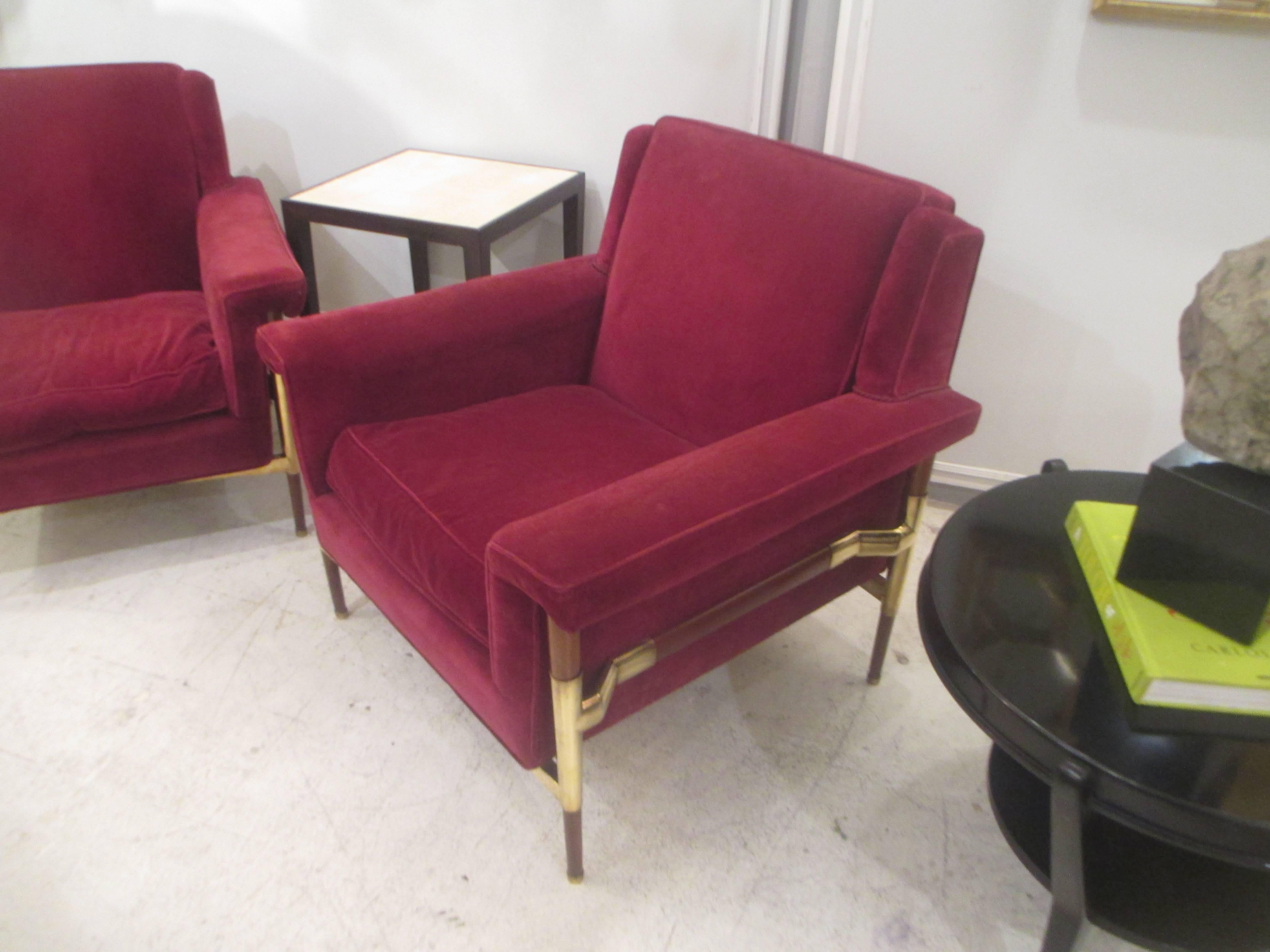 Unusual Pair of Italian Midcentury Lounge Chairs 1