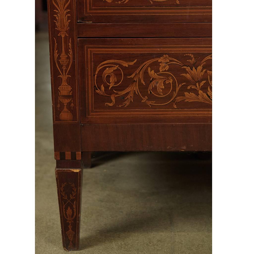 Italian Marquetry Cabinet with Fall Front Bar For Sale 1