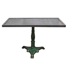 Metal Table with Antique Base