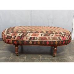 English Kilim Ottoman