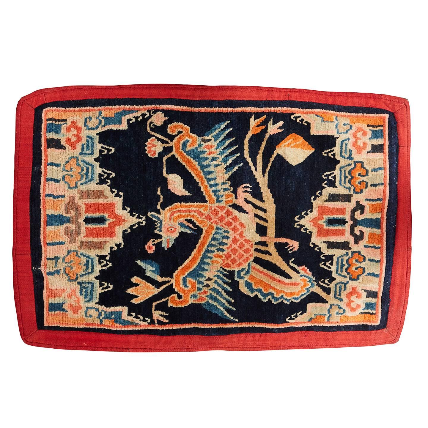 Antique Tibetan Woolen Saddle Blanket For Sale