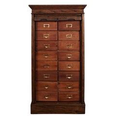 Roll Front Card File Cabinet