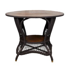 Oval Wicker Table