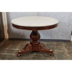 French Marble and Parcel-Gilt Table de Milieu