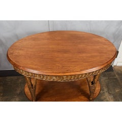 American Country Oval Wicker Table