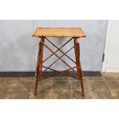 English Victorian Tiger Bamboo Table
